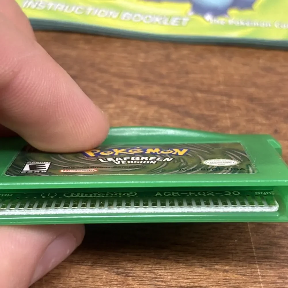 Pokemon Leaf Green With Manual, Authentic Cartridge